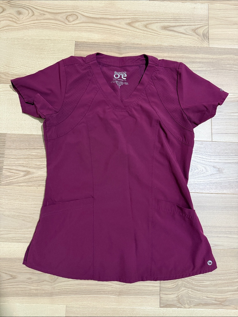 Barco Uniforms Women's V-Neck Scrub Top in Berry Plum